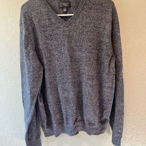 Gray V-Neck Sweater